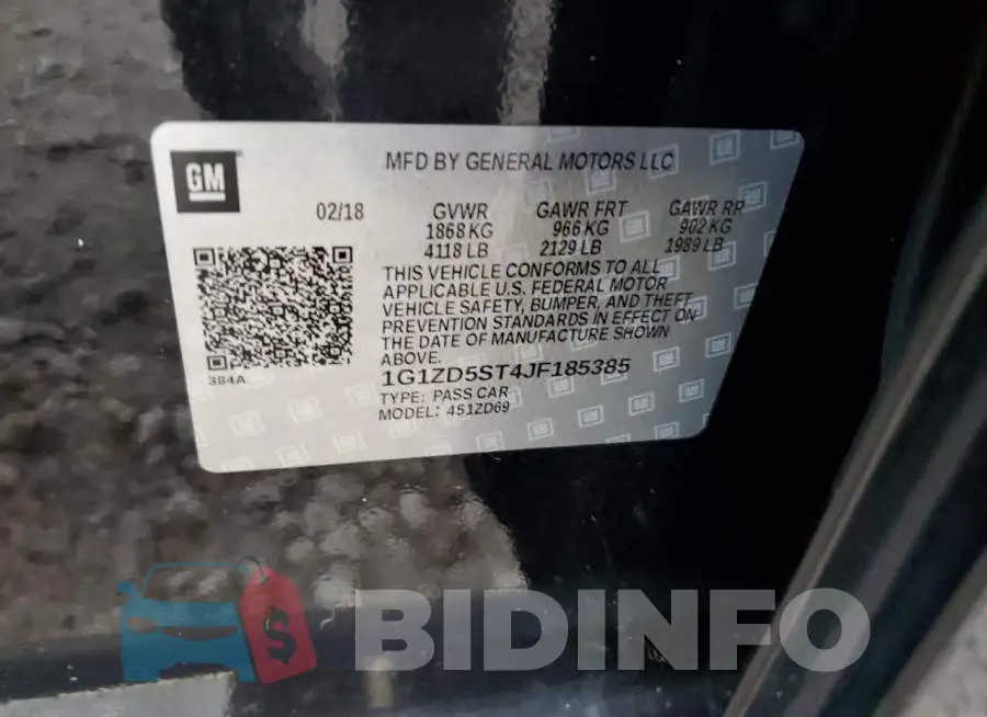1G1ZD5ST4JF185385 Photo# 12