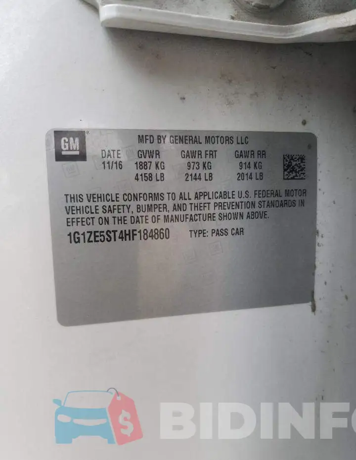 1G1ZE5ST4HF184860 Photo# 13