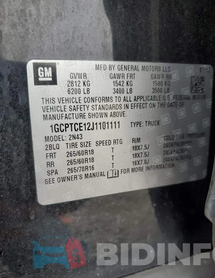 1GCPTCE12J1101111 Photo# 12