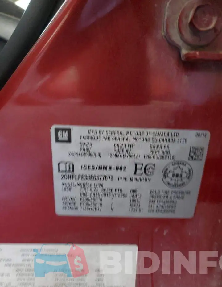 2GNFLFE38E6377673 Photo# 10