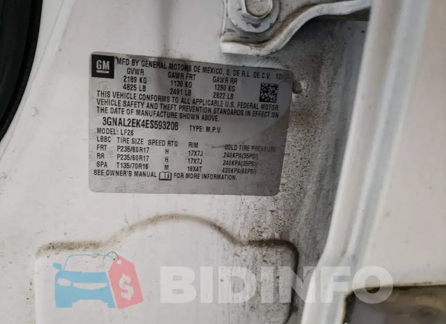 3GNAL2EK4ES593208 Photo# 12