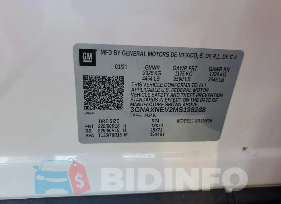 3GNAXNEV2MS138288 Photo# 13