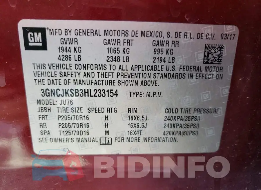 3GNCJKSB3HL233154 Photo# 10
