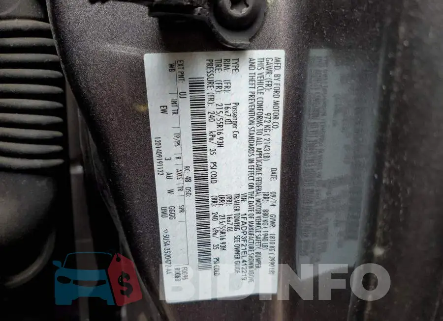 1FADP3F21EL412219 Photo# 12