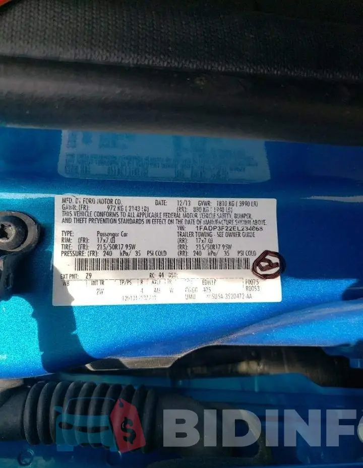 1FADP3F22EL234868 Photo# 13