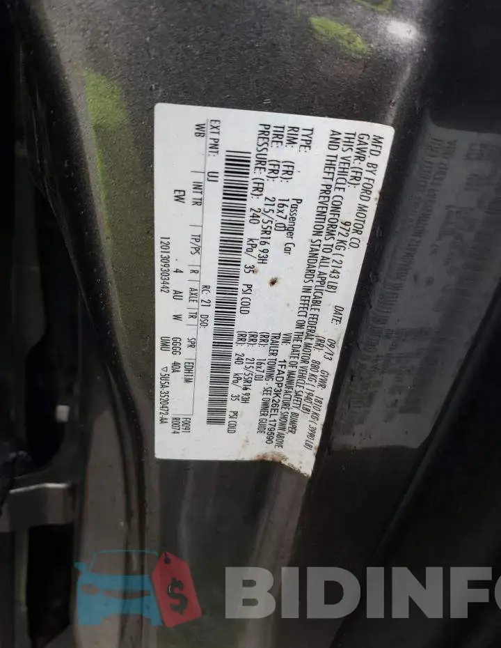 1FADP3K26EL179590 Photo# 12