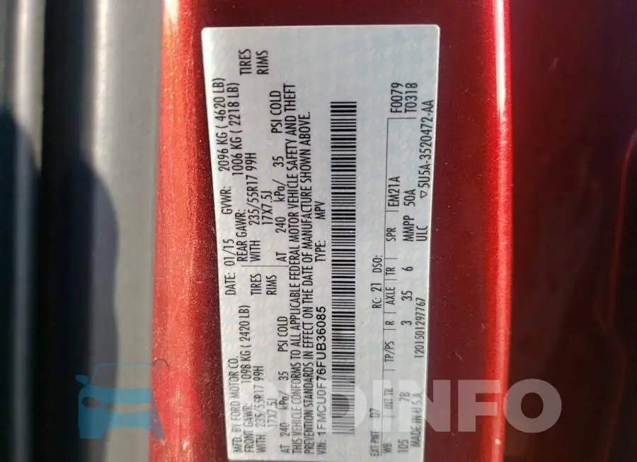 1FMCU0F76FUB36085 Photo# 12