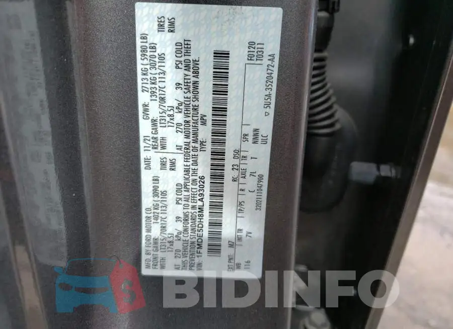 1FMDE5DH8MLA93026 Photo# 12