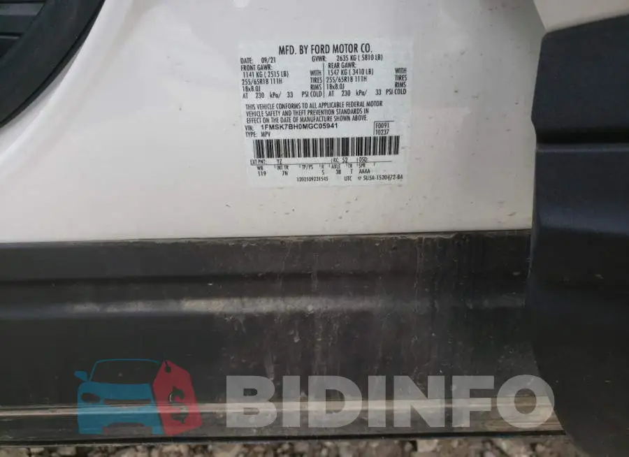 1FMSK7BH0MGC05941 Photo# 13