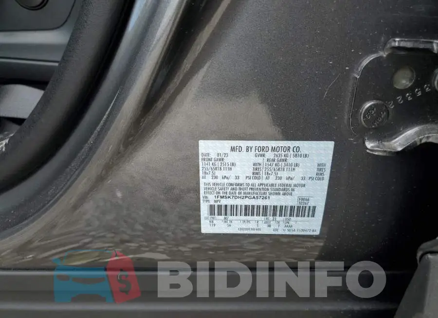 1FMSK7DH2PGA57261 Photo# 13