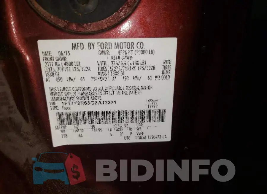 1FT7X2B65GEA12231 Photo# 12