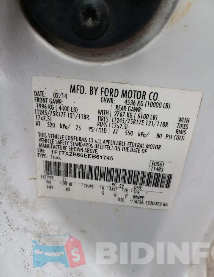 1FT7X2B66EEB61745 Photo# 13