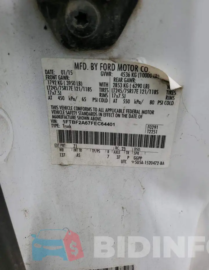 1FTBF2A67FEC64401 Photo# 12