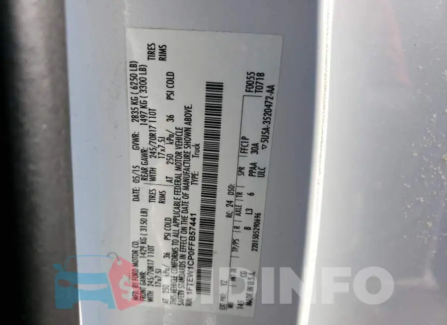1FTEW1CP0FFB57441 Photo# 13