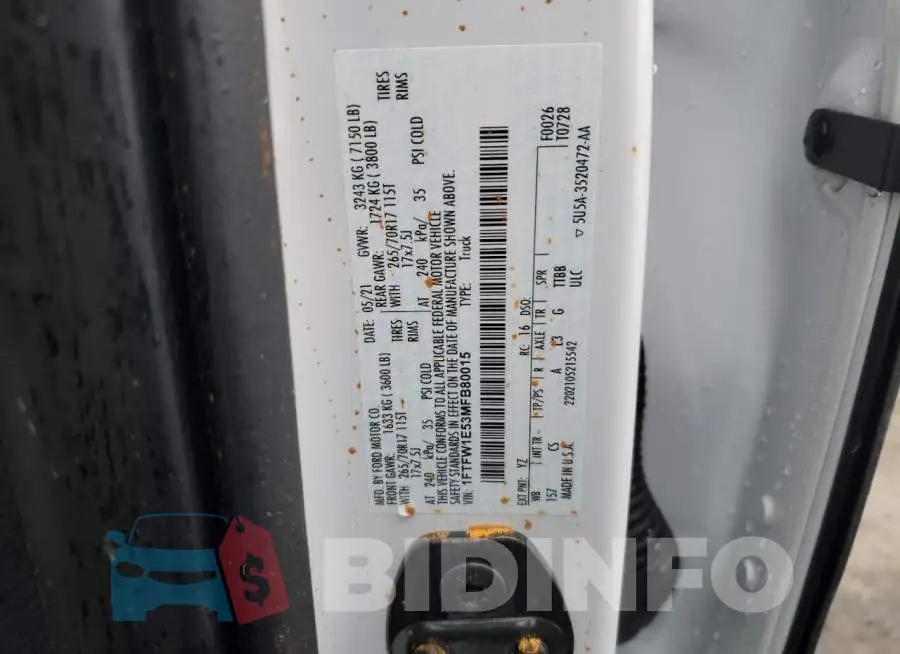 1FTFW1E53MFB80015 Photo# 12