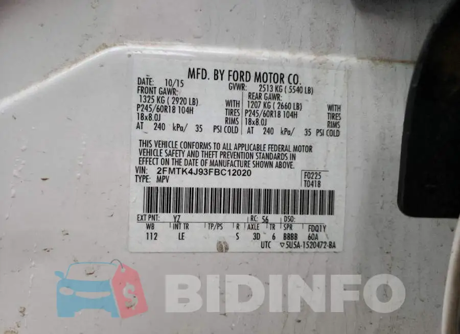 2FMTK4J93FBC12020 Photo# 13