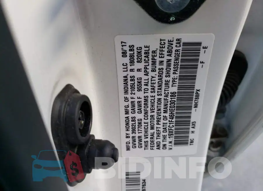 19XFC1F46HE030186 Photo# 12
