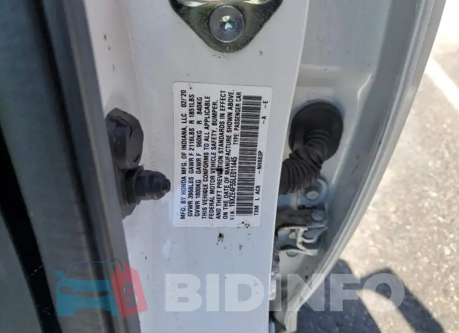19XZE4F55LE011445 Photo# 12