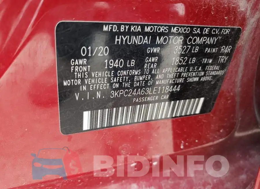3KPC24A63LE118444 Photo# 12