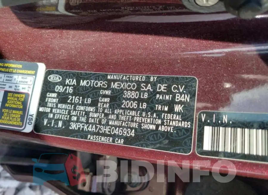 3KPFK4A73HE046934 Photo# 12