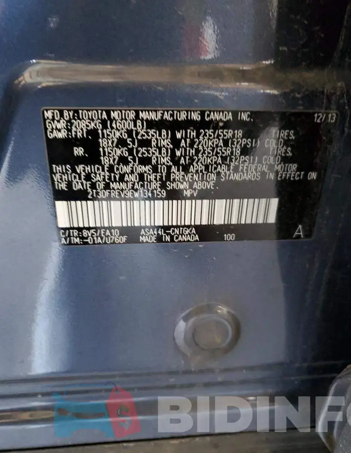 2T3DFREV9EW134159 Photo# 14