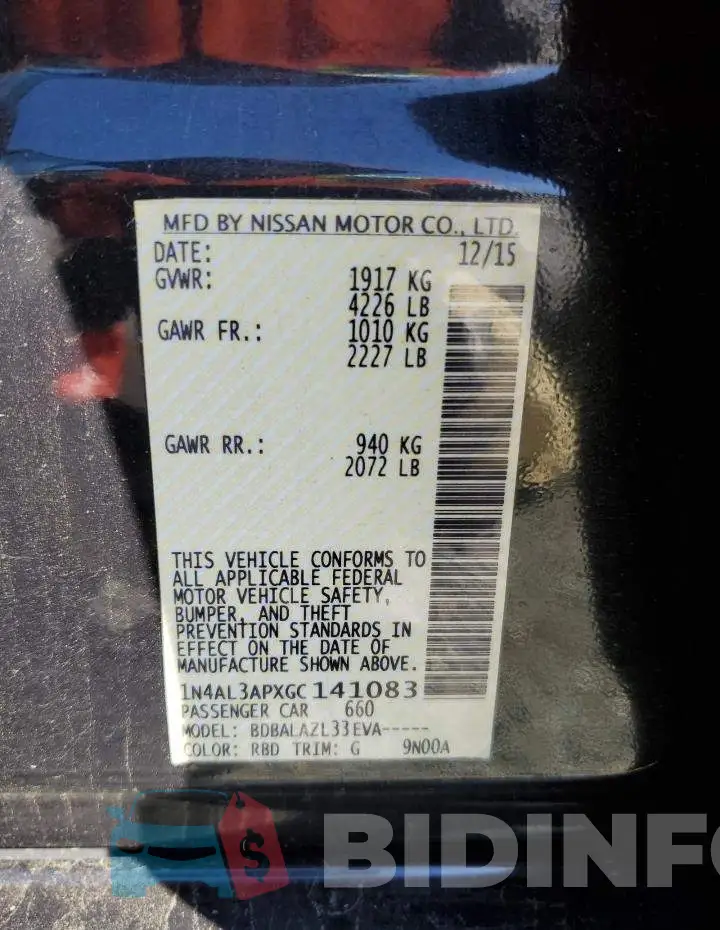 1N4AL3APXGC141083 Photo# 12