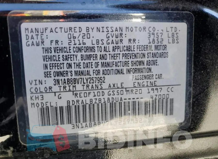 3N1AB8BV7LY257952 Photo# 13