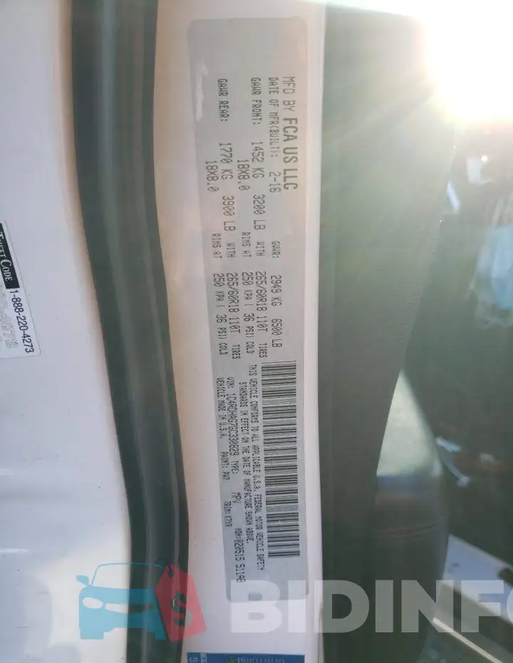 1C4RDHAG7GC330829 Photo# 13