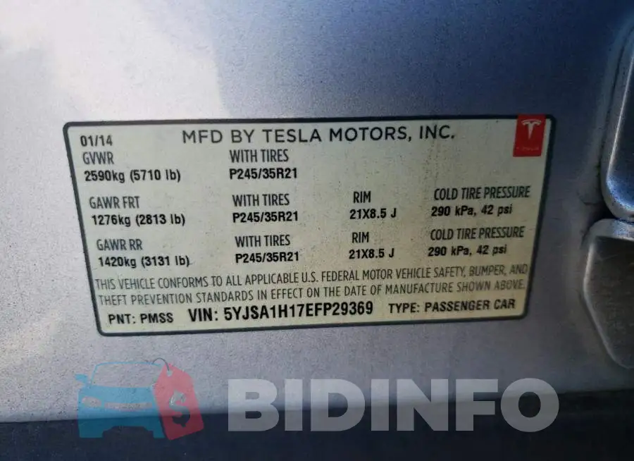 5YJSA1H17EFP29369 Photo# 12