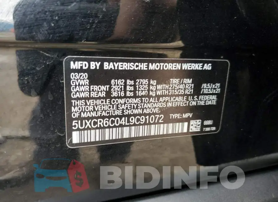 5UXCR6C04L9C91072 Photo# 13