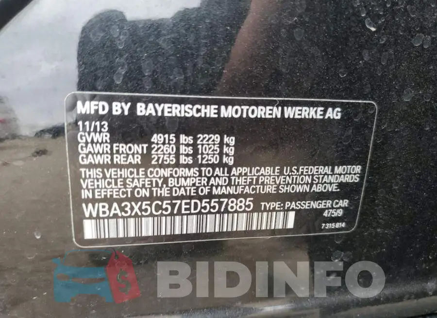 WBA3X5C57ED557885 Photo# 12
