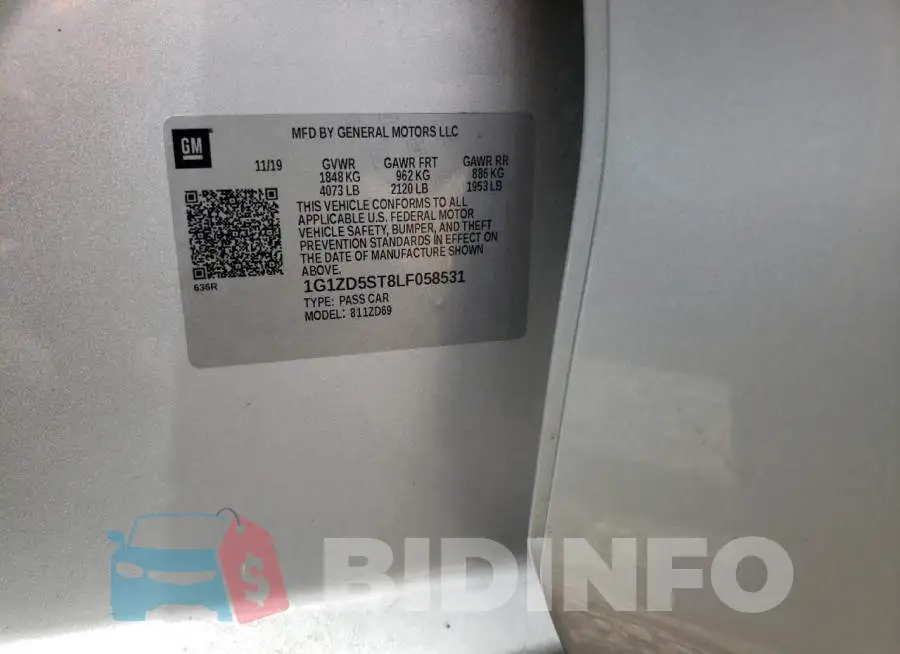 1G1ZD5ST8LF058531 Photo# 12