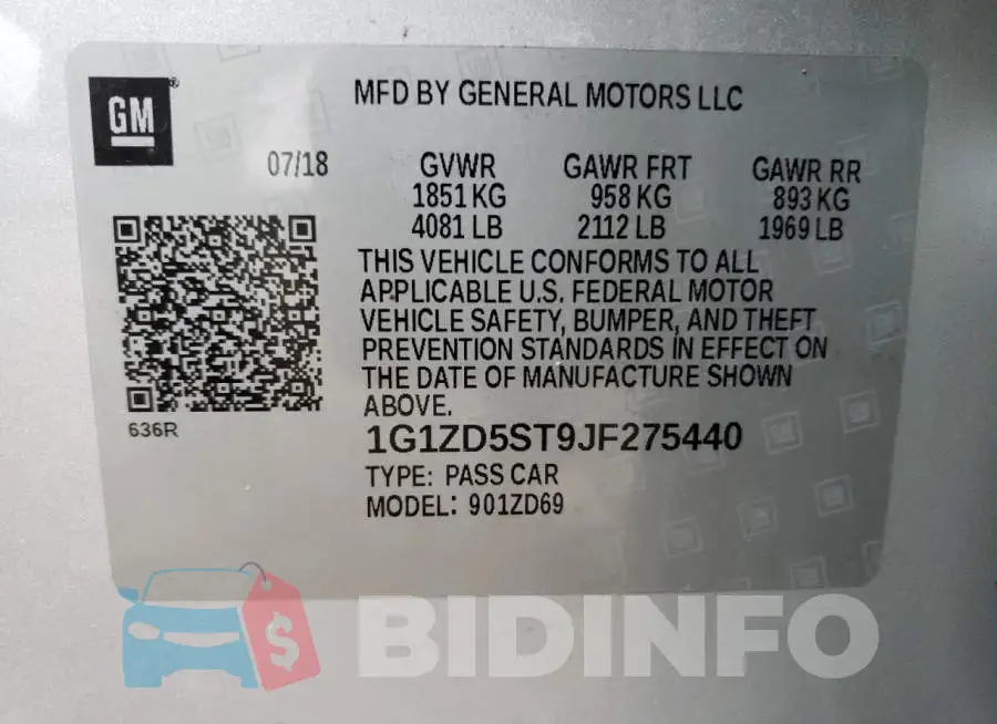 1G1ZD5ST9JF275440 Photo# 12