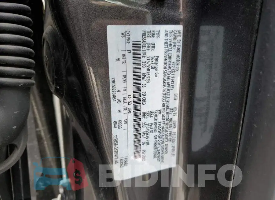 1FADP3F23FL240907 Photo# 12