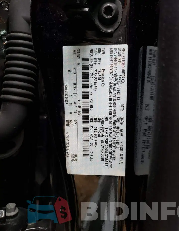 1FADP3F29GL378517 Photo# 12