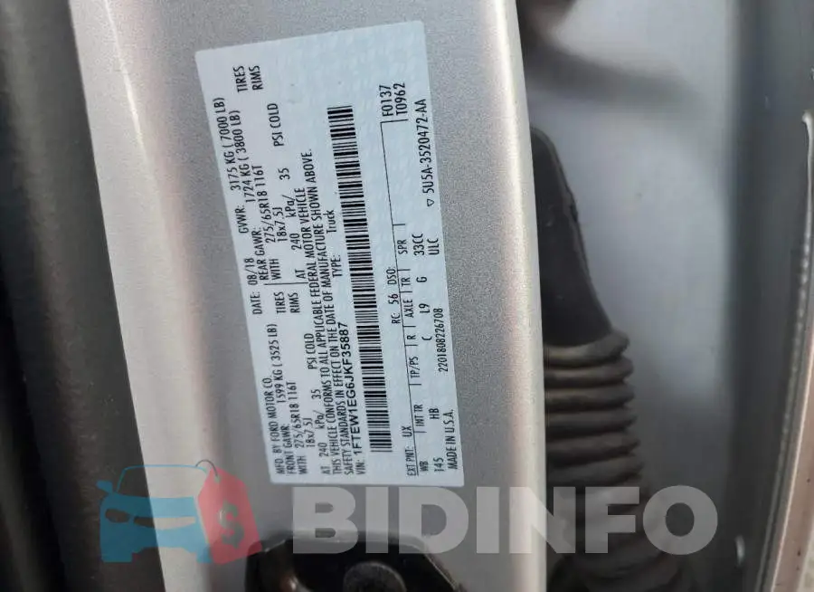 1FTEW1EG6JKF35887 Photo# 12