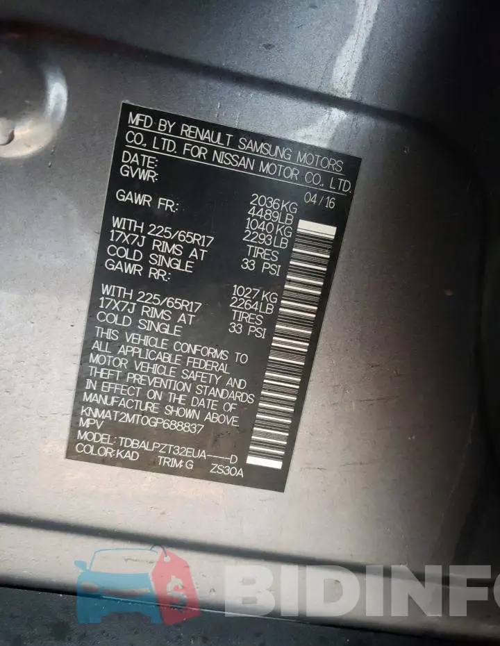 KNMAT2MT0GP688837 Photo# 13