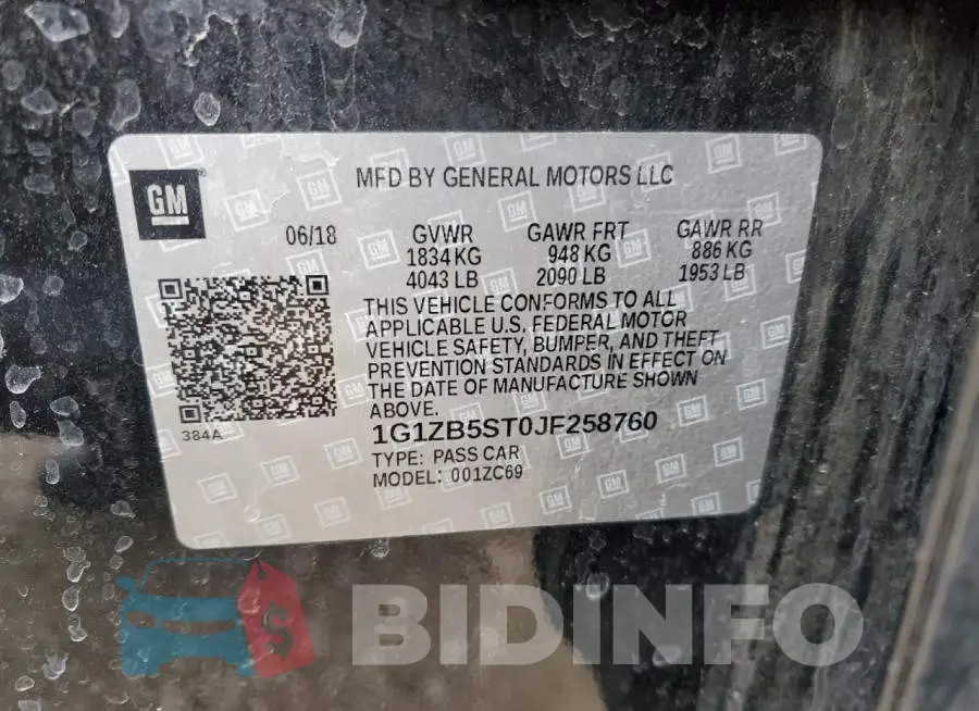 1G1ZB5ST0JF258760 Photo# 13