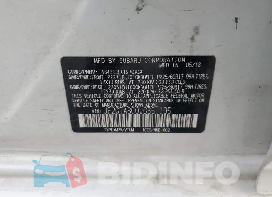JF2GTABC0JG351195 Photo# 12