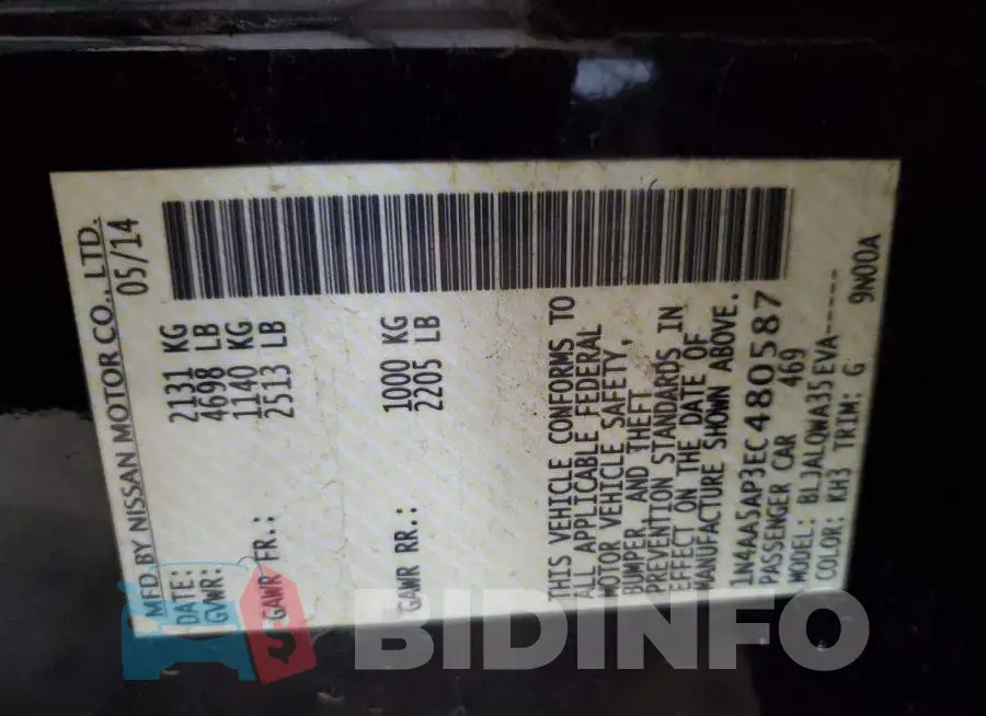 1N4AA5AP3EC480587 Photo# 13