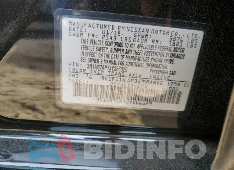 3N1AB7AP7JY266029 Photo# 13