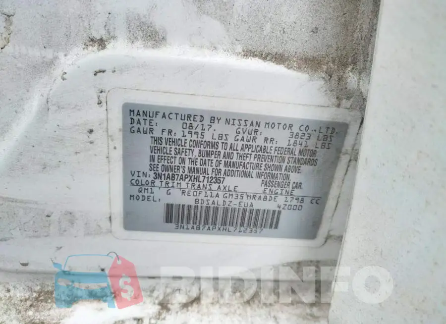 3N1AB7APXHL712357 Photo# 13