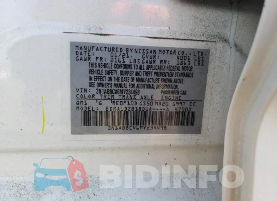 3N1AB8CV6MY234498 Photo# 12
