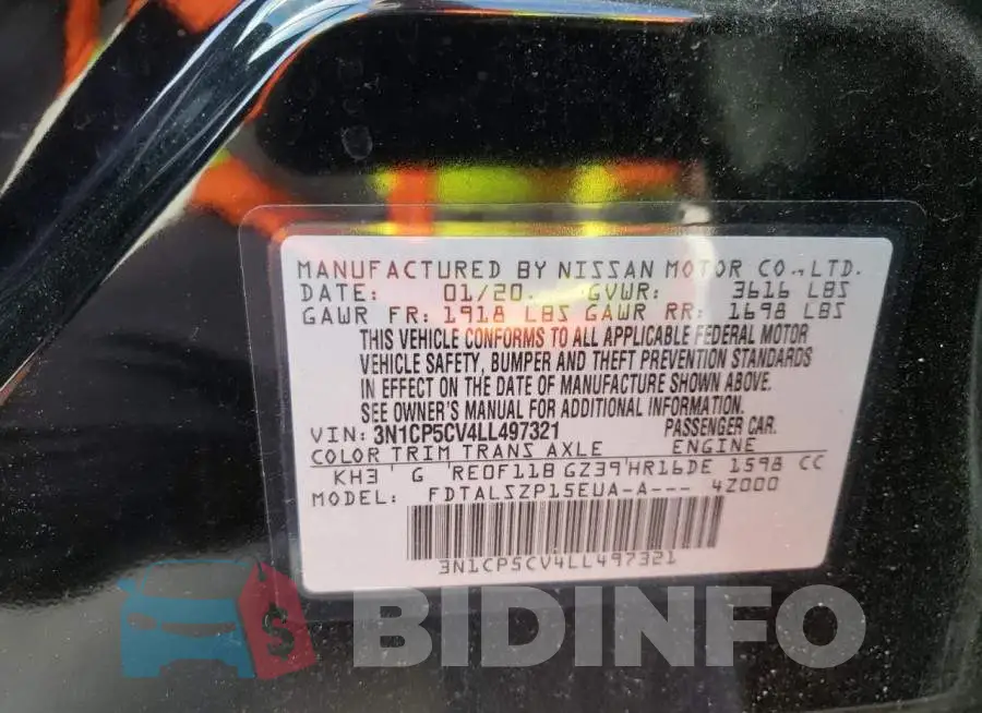 3N1CP5CV4LL497321 Photo# 13