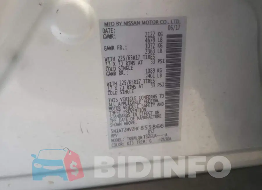 5N1AT2MV2HC855866 Photo# 13