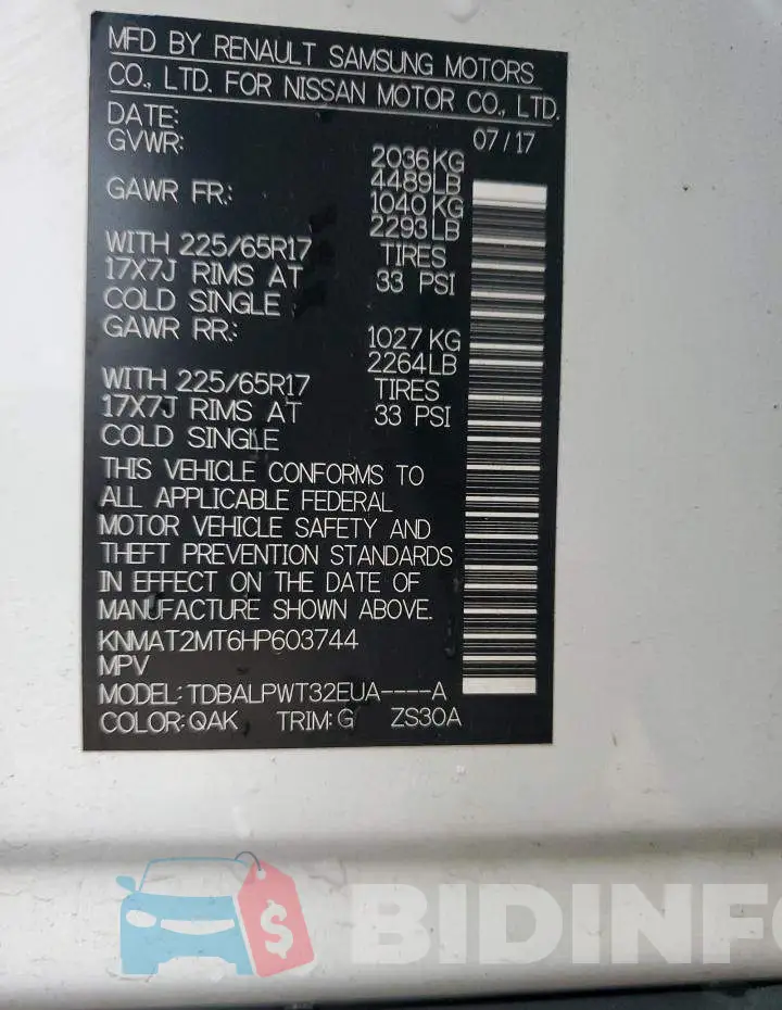 KNMAT2MT6HP603744 Photo# 13
