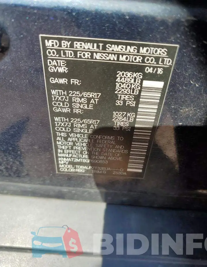 KNMAT2MT8GP690853 Photo# 12