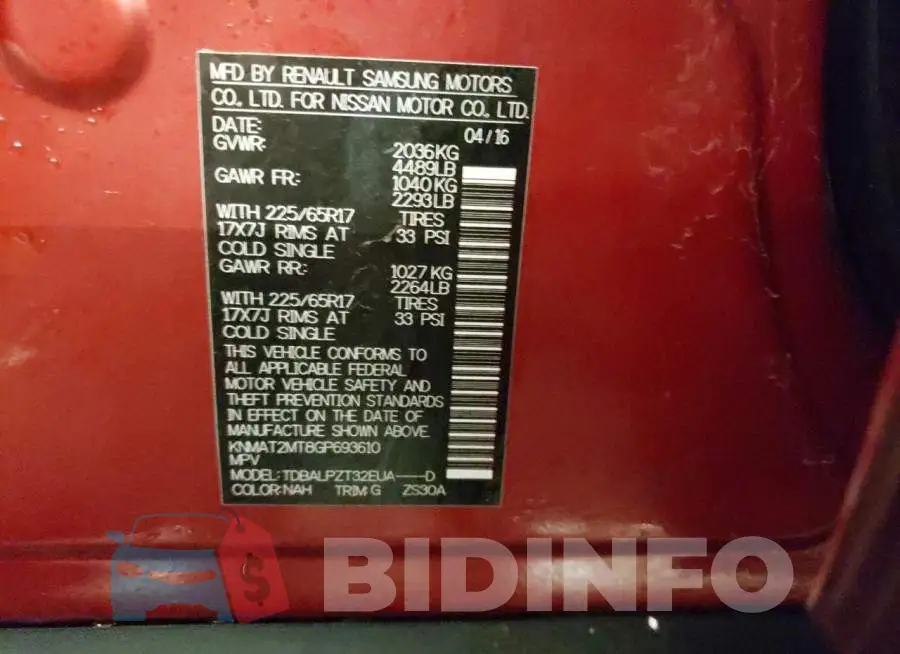 KNMAT2MT8GP693610 Photo# 12