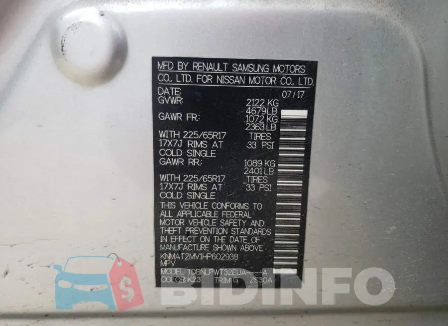 KNMAT2MV1HP602938 Photo# 13
