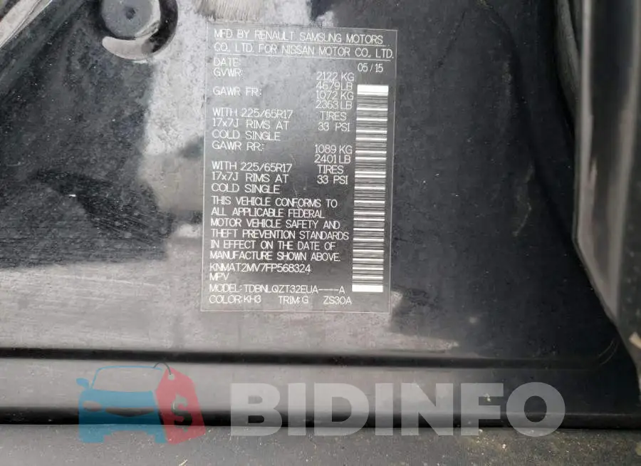 KNMAT2MV7FP568324 Photo# 12